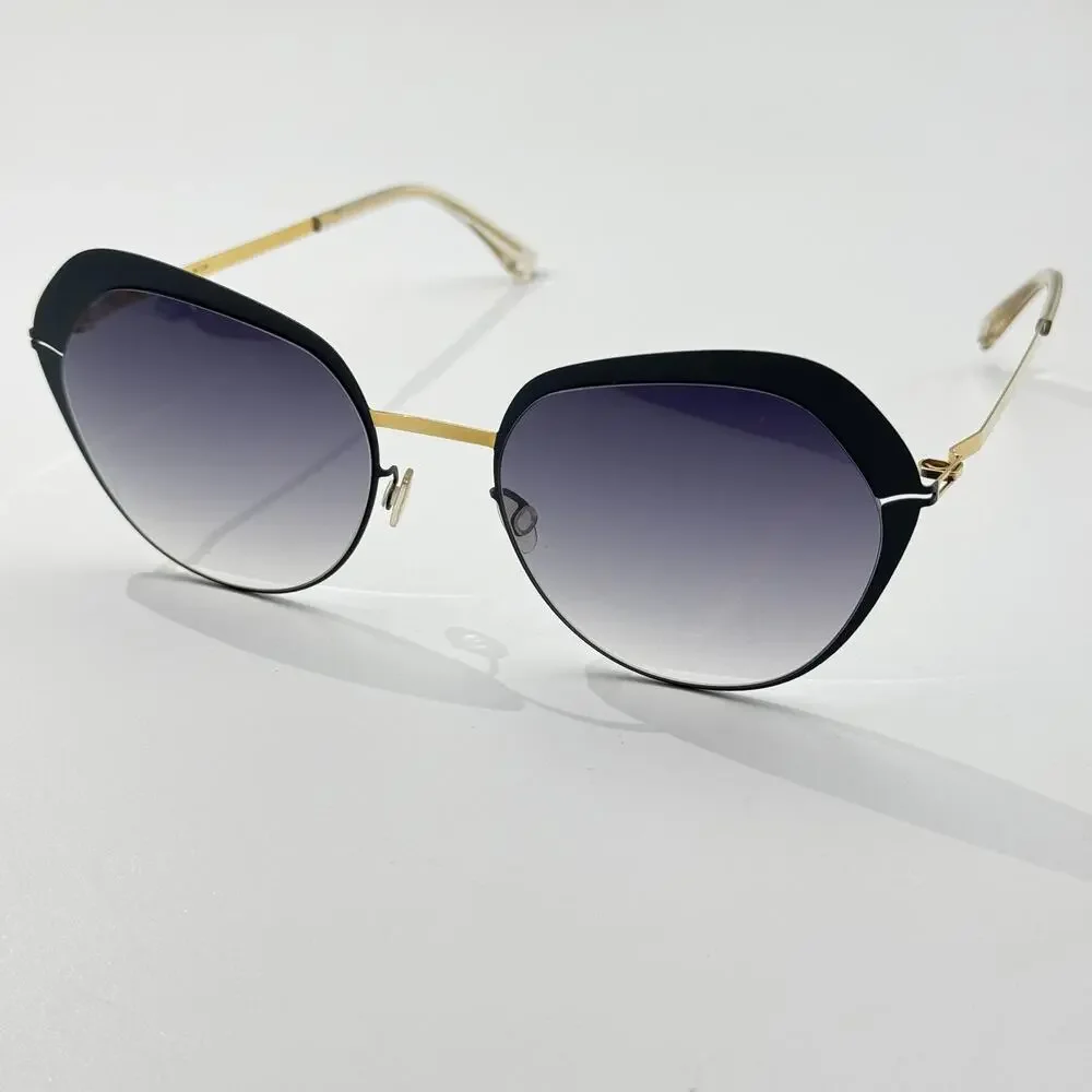 Mykita Sunglasses Lite Sun Mette Col 256 Indigo Gold Butterfly Oversize Gradient